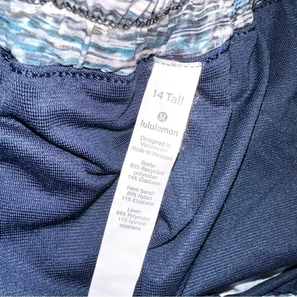 lululemon athletica Blue Gray Multicolor Athletic Shorts
